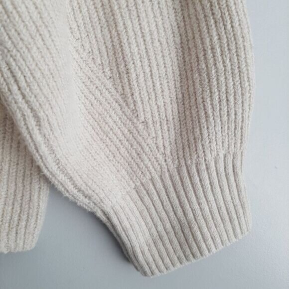 OLD NAVY Shaker-Stitch Half Zip Go-Recycled Pullover Sweater Ivory Sz XXL - Picture 12 of 16